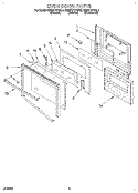 OVEN DOOR Diagram and Parts List for KEBS177YAL3  KitchenAid Wall Oven