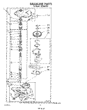 GEARCASE Diagram and Parts List for LA5668XSW1  Whirlpool Washer