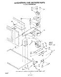 MAGNETRON AND AIR FLOW Diagram and Parts List for SM988PEPW0  Whirlpool Range