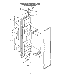 FREEZER DOOR Diagram and Parts List for SS22AEXHW00  Whirlpool Refrigerator