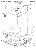 CABINET, LITERATURE Diagram and Parts List for KSRS25IHBU02  KitchenAid Refrigerator