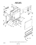 DOOR Diagram and Parts List for DU1098XLW1  Whirlpool Dishwasher