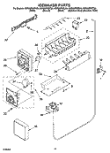 ICEMAKER PARTS Diagram and Parts List for KSRI22FNSS00  KitchenAid Refrigerator