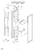 FREEZER DOOR Diagram and Parts List for KSCS22QFAL01  KitchenAid Refrigerator