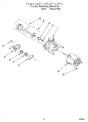 PUMP AND MOTOR Diagram and Parts List for DU800CWDB5  Whirlpool Dishwasher