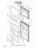 DOOR PARTS Diagram and Parts List for NWT0002D01  Whirlpool Refrigerator