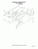 Part Location Diagram of W10159611 Whirlpool Range Control Panel Assembly
