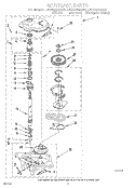 GEARCASE Diagram and Parts List for LSN8244AW0  Whirlpool Washer