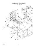 DISPENSER FRONT Diagram and Parts List for 3XARG498WP00  Whirlpool Refrigerator