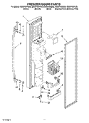 FREEZER DOOR PARTS Diagram and Parts List for GS6SHEXNB05  Whirlpool Refrigerator