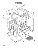 OVEN Diagram and Parts List for FLP310YW0  Roper Range