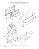 OVEN DOOR AND BROILER Diagram and Parts List for SF310PERW5  Whirlpool Range