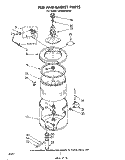 TUB AND BASKET Diagram and Parts List for LA3800XMW0  Whirlpool Washer