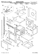 OVEN, LITERATURE Diagram and Parts List for KEBS277DBL12  KitchenAid Wall Oven