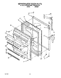 REFRIGERATOR DOOR, LIT/OPTIONAL Diagram and Parts List for 8ET20ZKXAN00  Whirlpool Refrigerator