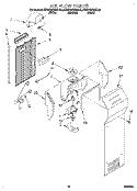 AIR FLOW Diagram and Parts List for KSRP22QDAL02  KitchenAid Refrigerator