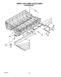 UPPER RACK AND TRACK Diagram and Parts List for KUDP22ST2  KitchenAid Dishwasher