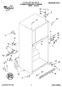 CABINET Diagram and Parts List for ET18HNXDW00  Whirlpool Refrigerator