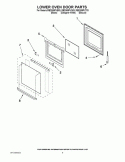 LOWER OVEN DOOR PARTS Diagram and Parts List for RBD305PVQ03  Whirlpool Wall Oven