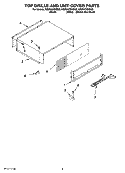 TOP GRILLE AND UNIT COVER PARTS Diagram and Parts List for KSSS42QMW03  KitchenAid Refrigerator