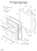 REFRIGERATOR DOOR Diagram and Parts List for GB22DKXGN00  Whirlpool Refrigerator