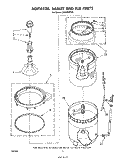 AGITATOR, BASKET AND TUB Diagram and Parts List for LA6300XPW5  Whirlpool Washer