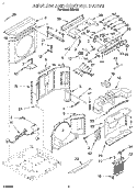 AIRFLOW AND CONTROL Diagram and Parts List for RE81A2  Whirlpool Air Conditioner