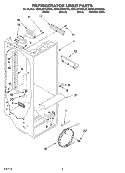 REFRIGERATOR LINER PARTS Diagram and Parts List for KSRA22FKSS00  KitchenAid Refrigerator