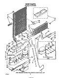 UNIT Diagram and Parts List for ET18XKXSW01  Whirlpool Refrigerator