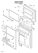 DOOR Diagram and Parts List for ER9SHKXKQ00  Whirlpool Refrigerator