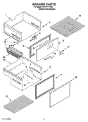 DRAWER PARTS Diagram and Parts List for KDDO27TTX00  KitchenAid Refrigerator