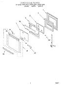 OVEN DOOR Diagram and Parts List for KEBS277DBL7  KitchenAid Wall Oven