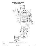 TUB AND BASKET Diagram and Parts List for LHA5500W2  Whirlpool Washer