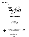SECTION Diagram and Parts List for LE4400XWW0  Whirlpool Dryer
