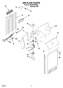 AIR FLOW PARTS Diagram and Parts List for 6GD2SHGXSS00  Whirlpool Refrigerator