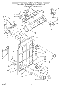 CONTROLS AND REAR PANEL Diagram and Parts List for 6LSC9255AQ0  Whirlpool Washer