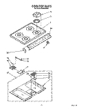 COOKTOP Diagram and Parts List for FGS385VL1  Whirlpool Range