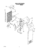 AIR FLOW Diagram and Parts List for 3XKGN701001  Whirlpool Refrigerator
