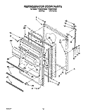 REFRIGERATOR DOOR, LIT/OPTIONAL Diagram and Parts List for TT20AKXAW00  Whirlpool Refrigerator