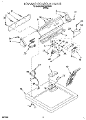 TOP AND CONSOLE Diagram and Parts List for GCE2900XSW3  Whirlpool Dryer