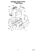 CONTROL PANEL PARTS Diagram and Parts List for KUIA15PLLS5  KitchenAid Ice Maker