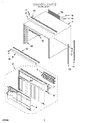 CABINET Diagram and Parts List for B71  Whirlpool Air Conditioner