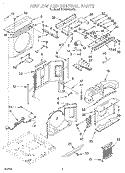 AIRFLOW AND CONTROL Diagram and Parts List for BPAC0830AS2  KitchenAid Air Conditioner