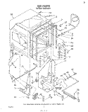 TUB , LITERATURE AND OPTIONAL Diagram and Parts List for DU5004XM1  Whirlpool Dishwasher