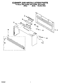 CABINET AND INSTALLATION PARTS Diagram and Parts List for YMH7155XMQ2  Whirlpool Microwave