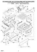 EVAPORATOR, ICE CUTTER GRID AND WATER Diagram and Parts List for KUIS185JBT0  KitchenAid Ice Maker