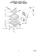 INTERNAL OVEN Diagram and Parts List for KDDT207BBL8  KitchenAid Range