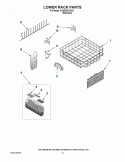 LOWER RACK PARTS Diagram and Parts List for KUDE50CVSS3  KitchenAid Dishwasher