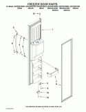 FREEZER DOOR PARTS Diagram and Parts List for KSCS25FVBL03  KitchenAid Refrigerator