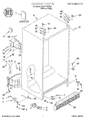 CABINET, LITERATURE Diagram and Parts List for 3KART730GW01  Whirlpool Refrigerator